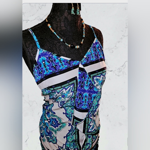 4 piece set, Lane Bryant Top and Jacket. Hand made necklace and earrings - Picture 2 of 9